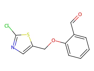 2-[(2-Chloro-1,3-thiazol-5-yl)methoxy]benzaldehyde structure