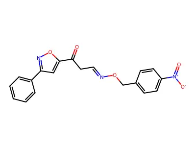 I(2)-Oxo-3-phenyl-5-isoxazolepropanal 5-[O-[(4-nitrophenyl)methyl]oxime] structure