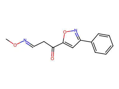 3-Methoxyimino-1-(3-phenyl-1,2-oxazol-5-yl)propan-1-one structure