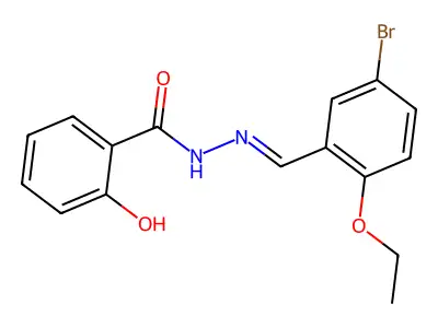 N'-[(E)-(5-bromo-2-ethoxyphenyl)methylidene]-2-hydroxybenzenecarbohydrazide structure