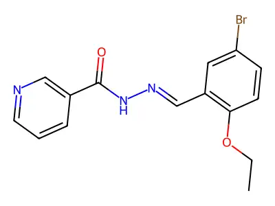 N'-[(E)-(5-bromo-2-ethoxyphenyl)methylidene]nicotinohydrazide structure