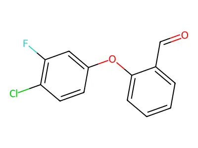 2-(4-Chloro-3-fluorophenoxy)benzenecarbaldehyde structure
