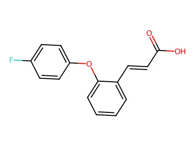 3-[2-(4-fluorophenoxy)phenyl]prop-2-enoic Acid structure
