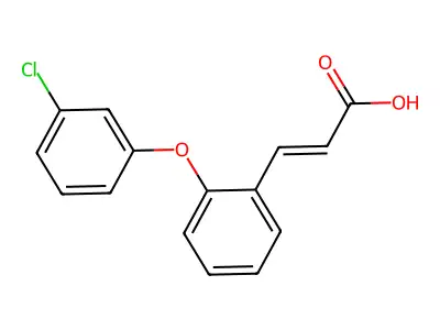 3-[2-(3-氯苯氧基)苯基]丙烯酸 structure