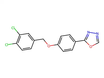 2-{4-[(3,4-Dichlorophenyl)methoxy]phenyl}-1,3,4-oxadiazole structure
