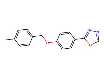 2-[4-[(4-Methylphenyl)methoxy]phenyl]-1,3,4-oxadiazole structure