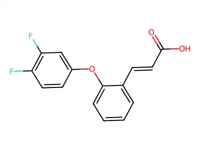 3-[2-(3,4-difluorophenoxy)phenyl]prop-2-enoic Acid structure