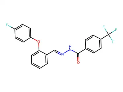 N'-{[2-(4-Fluorophenoxy)phenyl]methylidene}-4-(trifluoromethyl)benzohydrazide structure