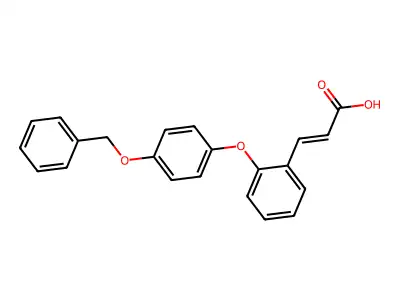 3-[2-(4-Phenylmethoxyphenoxy)phenyl]prop-2-enoic acid structure