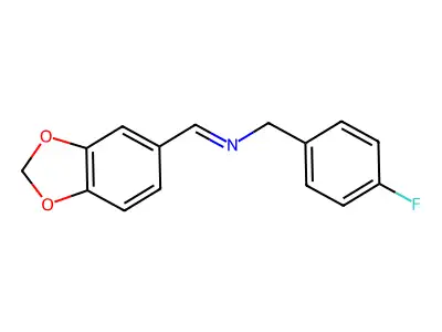 N-[(Z)-1,3-benzodioxol-5-ylmethylidene](4-fluorophenyl)methanamine structure
