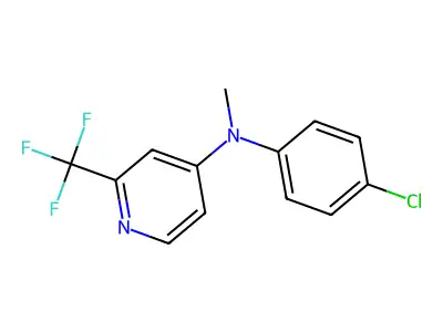 N-(4-chlorophenyl)-N-methyl-2-(trifluoromethyl)-4-pyridinamine structure