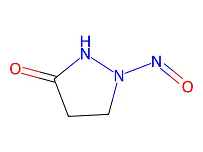 1-Nitroso-3-pyrazolidinone structure
