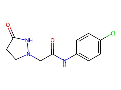 N-(4-Chlorophenyl)-3-oxo-1-pyrazolidineacetamide structure