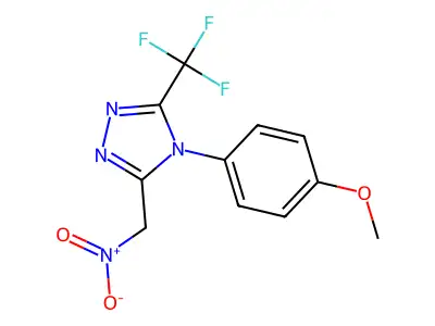 4-(4-methoxyphenyl)-3-(nitromethyl)-5-(trifluoromethyl)-4H-1,2,4-triazole structure