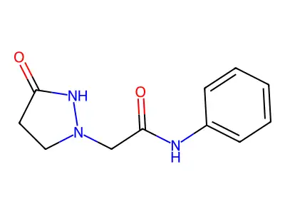2-(3-oxopyrazolidin-1-yl)-N-phenylacetamide structure