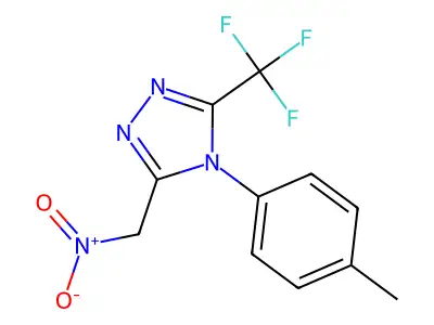 4-(4-methylphenyl)-3-(nitromethyl)-5-(trifluoromethyl)-4H-1,2,4-triazole structure