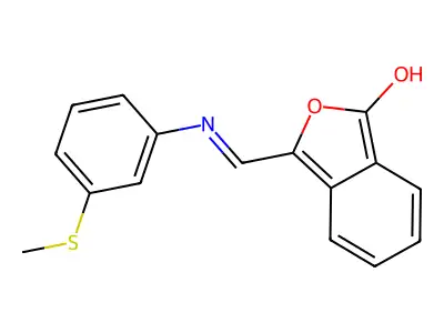 (Z)-3-((3-(Methylthio)phenylamino)methylene)isobenzofuran-1(3H)-one structure