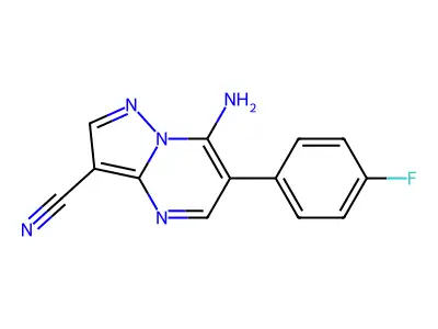 7-Amino-6-(4-fluorophenyl)pyrazolo[1,5-a]pyrimidine-3-carbonitrile structure
