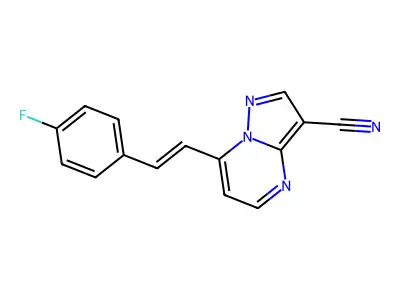 7-(2-(4-Fluorophenyl)ethenyl)pyrazolo(1,5-a)pyrimidine-3-carbonitrile structure