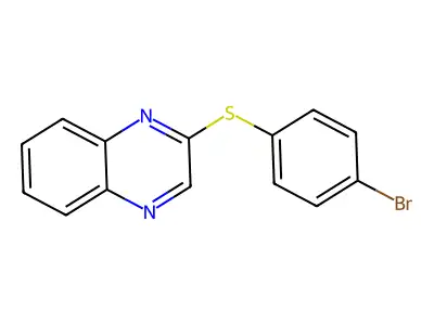2-[(4-Bromophenyl)sulfanyl]quinoxaline structure