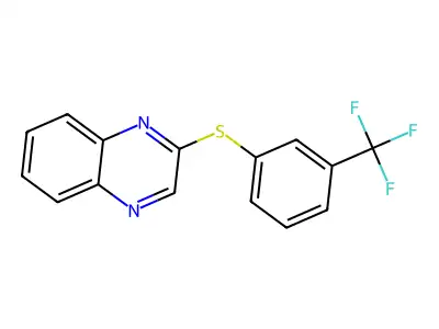2-{[3-(Trifluoromethyl)phenyl]sulfanyl}quinoxaline structure