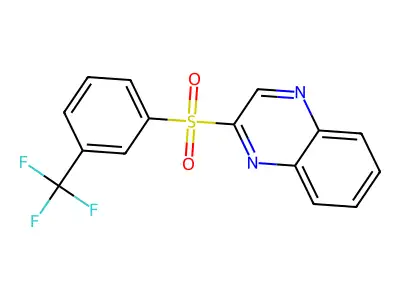 2-{[3-(Trifluoromethyl)phenyl]sulfonyl}quinoxaline structure