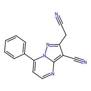 2-(Cyanomethyl)-7-phenylpyrazolo[1,5-a]pyrimidine-3-carbonitrile structure