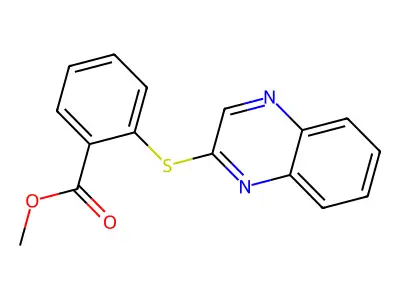 Methyl 2-(2-quinoxalinylsulfanyl)benzenecarboxylate structure