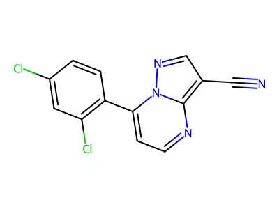 7-(2,4-Dichlorophenyl)pyrazolo[1,5-a]pyrimidine-3-carbonitrile structure