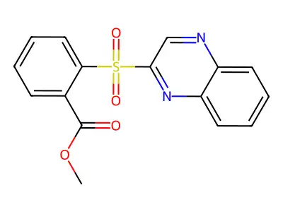 Methyl 2-(2-quinoxalinylsulfonyl)benzenecarboxylate structure