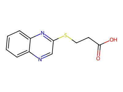 3-(2-Quinoxalinylthio)propanoic acid structure