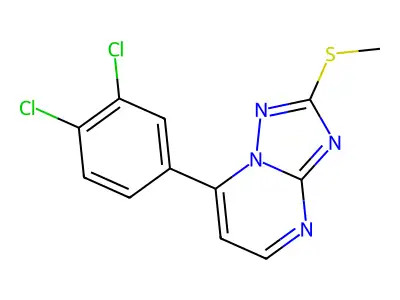 7-(3,4-Dichlorophenyl)-2-(methylthio)[1,2,4]triazolo[1,5-a]pyrimidine structure
