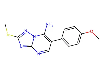 6-(4-Methoxyphenyl)-2-(methylsulfanyl)[1,2,4]triazolo[1,5-a]pyrimidin-7-amine structure