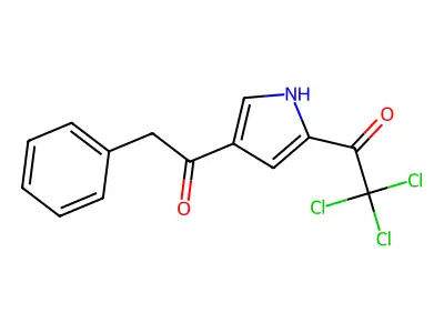 2,2,2-trichloro-1-[4-(2-phenylacetyl)-1H-pyrrol-2-yl]-1-ethanone structure