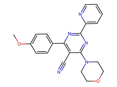 4-(4-Methoxyphenyl)-6-morpholino-2-(2-pyridinyl)-5-pyrimidinecarbonitrile structure
