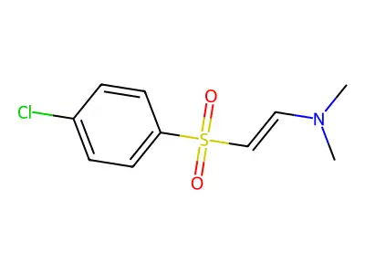 2-(4-chlorophenyl)sulfonyl-N,N-dimethylethenamine structure