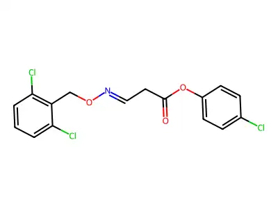 4-Chlorophenyl 3-{[(2,6-dichlorobenzyl)oxy]imino}propanoate structure