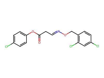 4-Chlorophenyl 3-{[(2,4-dichlorobenzyl)oxy]imino}propanoate structure