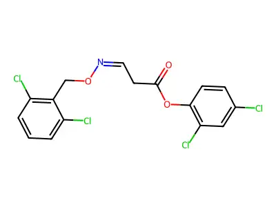 (2,4-Dichlorophenyl) 3-[(2,6-dichlorophenyl)methoxyimino]propanoate structure