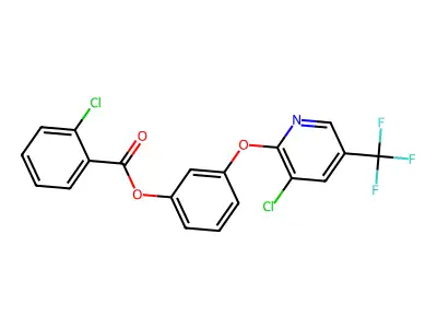 [3-[3-Chloro-5-(trifluoromethyl)pyridin-2-yl]oxyphenyl] 2-chlorobenzoate structure