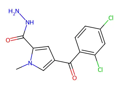 4-(2,4-dichlorobenzoyl)-1-methyl-1H-pyrrole-2-carbohydrazide structure