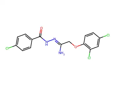 N-[[1-amino-2-(2,4-dichlorophenoxy)ethylidene]amino]-4-chlorobenzamide structure