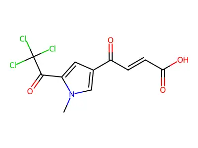 4-[1-methyl-5-(2,2,2-trichloroacetyl)-1H-pyrrol-3-yl]-4-oxo-2-butenoic acid structure