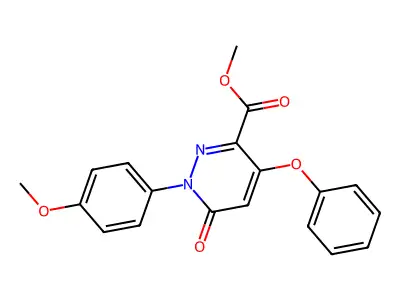 Methyl 1-(4-methoxyphenyl)-6-oxo-4-phenoxy-1,6-dihydro-3-pyridazinecarboxylate structure