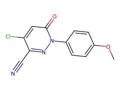 4-Chloro-1-(4-methoxyphenyl)-6-oxo-1,6-dihydro-3-pyridazinecarbonitrile structure