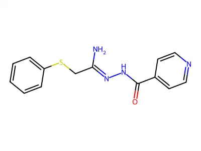 N-[(1-amino-2-phenylsulfanylethylidene)amino]pyridine-4-carboxamide structure