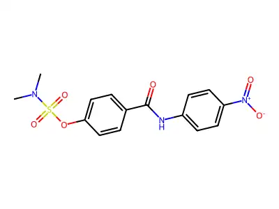 N,N-dimethyl{4-[(4-nitroanilino)carbonyl]phenyl}sulfamate structure