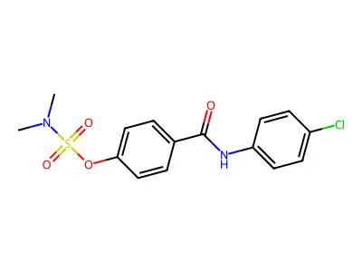 4-[(4-chloroanilino)carbonyl]phenyl-N,N-dimethylsulfamate structure