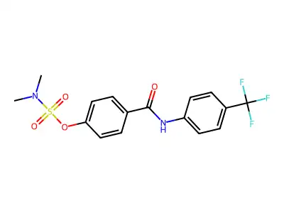 [4-[[4-(trifluoromethyl)phenyl]carbamoyl]phenyl] N,N-dimethylsulfamate structure
