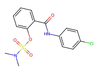 2-[(4-chloroanilino)carbonyl]phenyl-N,N-dimethylsulfamate structure